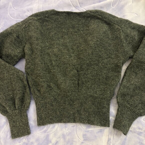 NWT Aritzia Wilfred SoftSpoke Dear Sweater in Heather Charcoal Grey - Picture 7 of 14